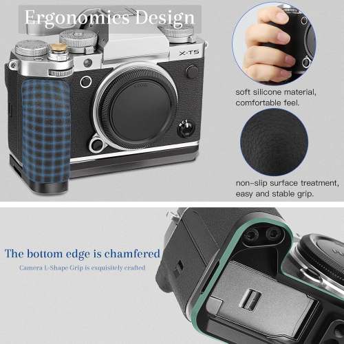 HAOGE MHG-XT5B Hand Grip Bracket Holder For Fujifilm X-T5 (黑色快拆手柄)