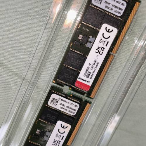 有單 非常新淨 香港行貨 Kingston 32GB DDR5 4800MT/s 筆記本內存 記憶體 Notebook...