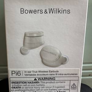 B&W Pi6 true wireless earbuds 無線藍芽耳機灰白色 全新 水貨