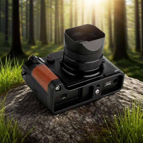 HAOGE HG-GFXRF-C Hand Grip Bracket Holder For Fujifilm GFX100RF (啡色快拆手柄)
