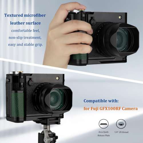 HAOGE HG-GFXRF-G Hand Grip Bracket Holder For Fujifilm GFX100RF (綠色快拆手柄)
