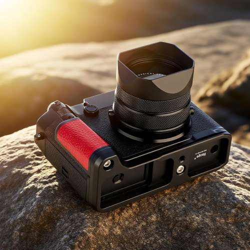 HAOGE HG-GFXRF-R Hand Grip Bracket Holder For Fujifilm GFX100RF (紅色快拆手柄)