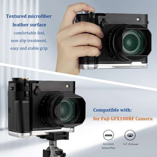 HAOGE HG-GFXRF-S-B Hand Grip Bracket Holder For Fujifilm GFX100RF (快拆手柄)