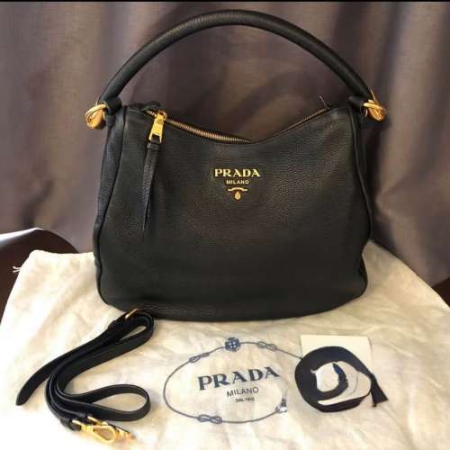 正品 Prada Vitello Phenix  Hobo 包