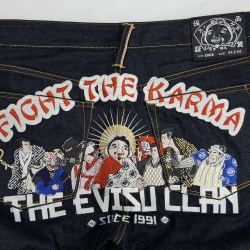 EVISU 牛仔褲 Fight the Karma 34x34