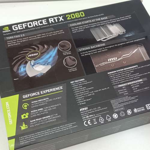全新 MSI RTX 2060 VENTUS 6G OC