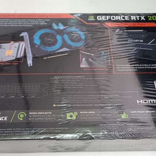 全新 Gigabyte Geforce GTX 2060 D6 6GD