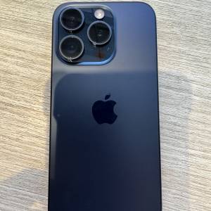 iPhone 15pro 128gb,港行雙卡極新藍色鈦金屬，所有原裝，所有功能正常！