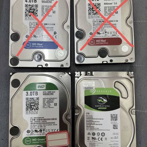 出售HDD機械硬盤1TB  2TB  3TB  4TB請睇內容價格