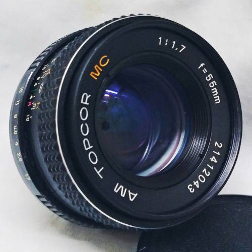 Topcon  AM Topcor  MC  55mm F1.7  PK-mount