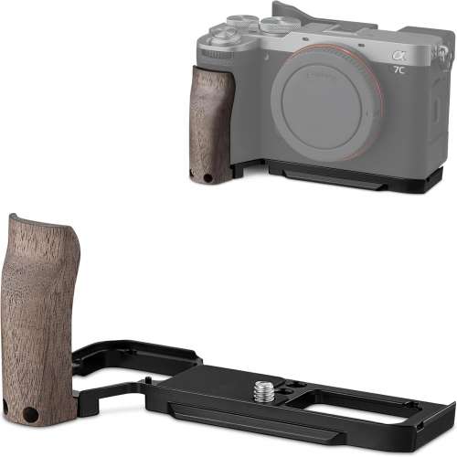 HAOGE HG-A7CII-B Wooden Side Handle For Sony a7cii A7CR Camera (快拆手柄)