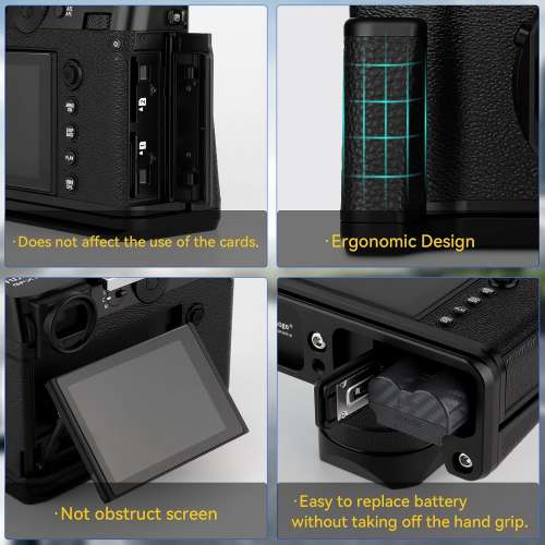HAOGE HG-GFXRF-B Hand Grip Bracket Holder For Fujifilm GFX100RF (黑色快拆手柄)