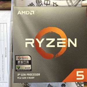 AMD Ryzen 5 3600 Cpu 盒裝 有原裝散熱器