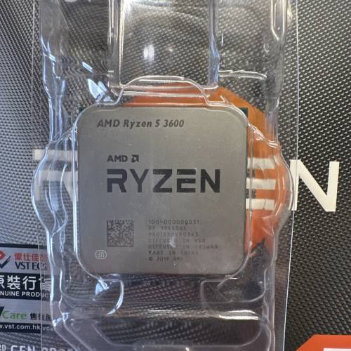 急出！AMD Ryzen 5 3600 Cpu 盒裝 有原裝散熱器