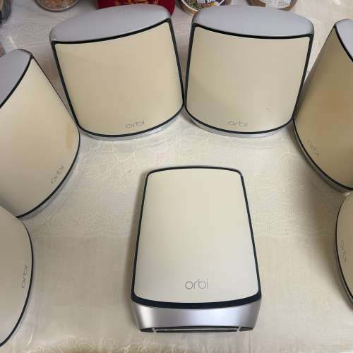 (7隻) Netgear Orbi AX6000 RBR850 三頻路由器Tri-Band Mesh System 1x RBR850 + 6...