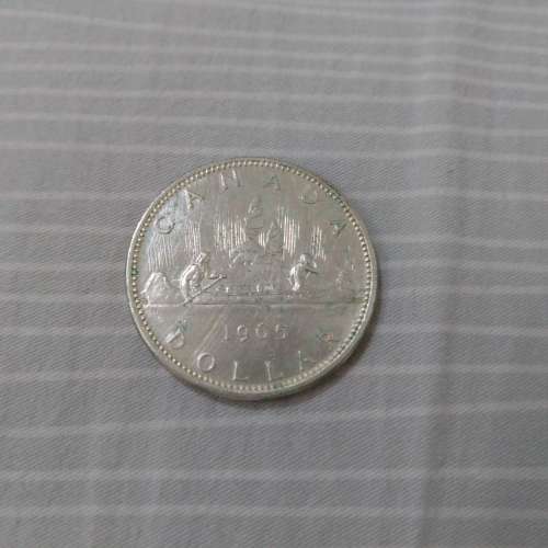 加拿大 1965 年發行 1 圓銀幣