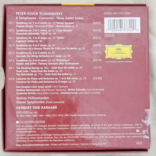 Karajan Conducts Tchaikovsky 卡拉揚指揮 柴可夫斯基 6 交響曲 3 套芭蕾舞曲選曲 ...