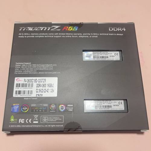 G.SKILL Trident Z RGB DDR4 3600 16GBx2