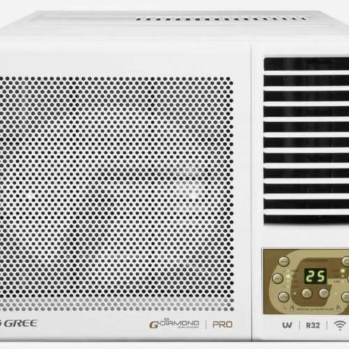 Gree 格力 1.5匹 R32 G-Panel 雙黑鑽 變頻淨冷窗口式冷氣機 GWF12P