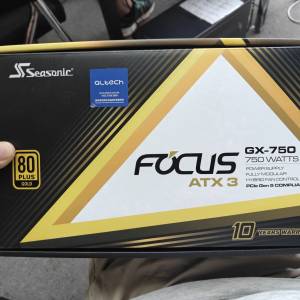 Seasonic 750W Focus GX-750 White 白色 ATX3.1 80Plus Gold Full Modular Power S...