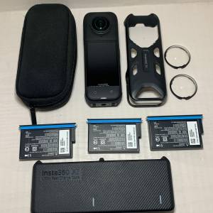 [觀塘實體店] 二手 Insta360 X5 (共3電+原廠充電器+控溫握套) 行貨保養到27年7月 *...