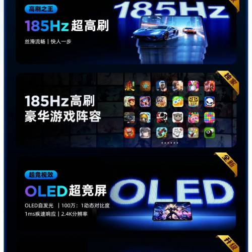 【國恆商城】redmagic 紅魔遊戲平板 5 Pro 水冷散熱 9.06吋 OLED 185Hz超高刷 全新...