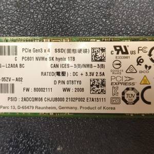 SK海力士 PC601 HFS001TD9TNG-L2A0A 1TB