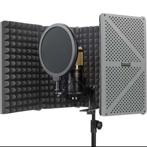 Soundproof cover, windproof screen, telescopic stand, microphone for recording,