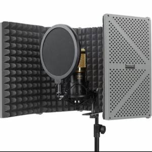Soundproof cover, windproof screen, telescopic stand, microphone for recording,