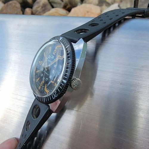 六十年代古董瑞士制手上鏈潛水錶vintage skin diver