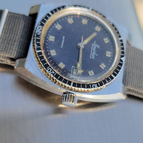 七十年代古董瑞士制全白動機械潛水錶vintage skin diver