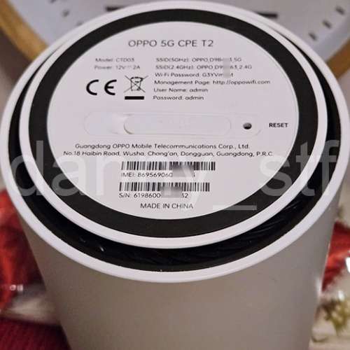 港行 Oppo 5G CPE T2 WiFi 6 AX5400 Mesh Sim Router CTD03 (沒有Sim lock/合各大網...