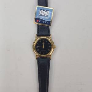 罕有全新Vintage Citizen Lady's Quartz Watch w/Leather Strap