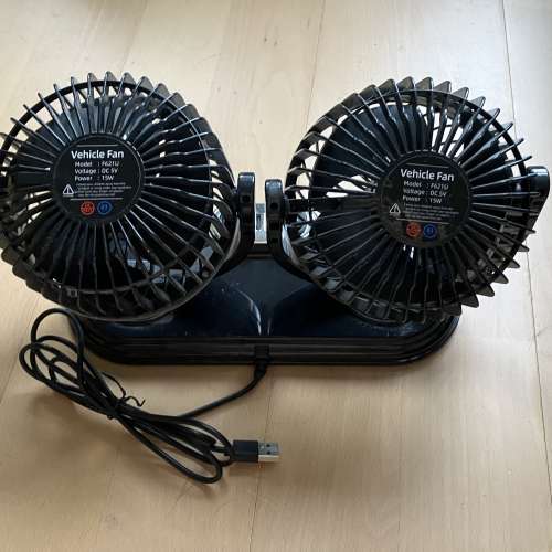 雙頭usb 風扇 (fan 車用 office)