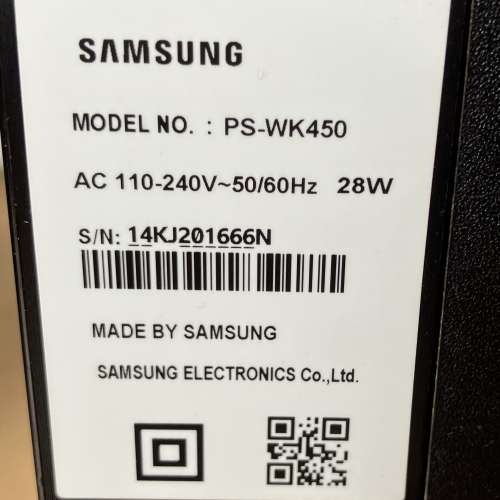 Samsung PS-WK450 無線重低音喇叭 Subwoofer (三星 HW-K450 HW-KM45C)