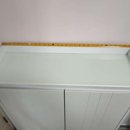 White Two-Door Storage Cabinet with Shelves 白色雙門儲物櫃  W 30cm H 45.5cm D...