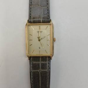 罕有全新Vintage Citizen 38-0580 Tank Leather Strap Watch