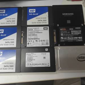 WD /三星/ 鎂光/ Intel 500GB sata SSD