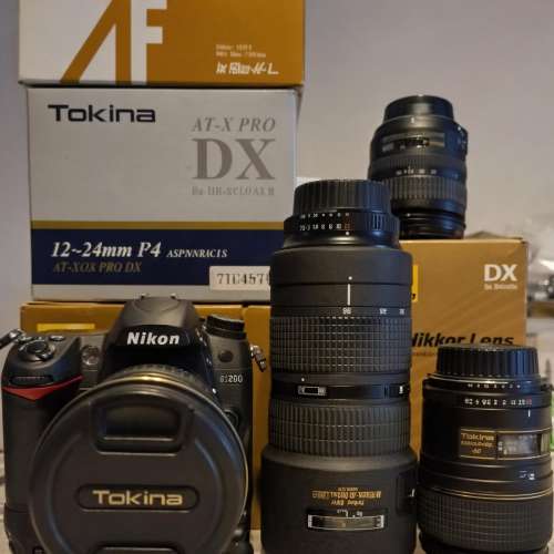 Nikon D7000  70-200 f2.8 ed, 18-70, 12-24 f4, 90mm,MB-D11直倒