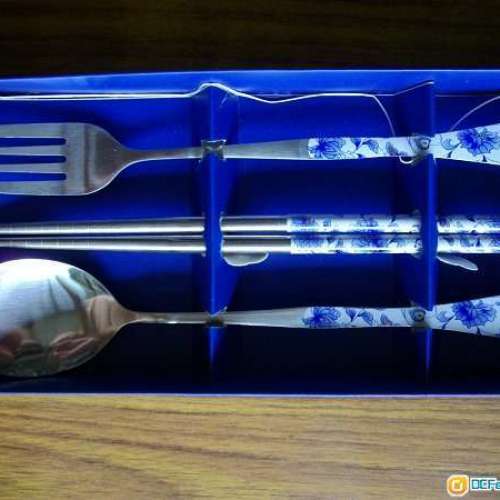 御用國粹(青花瓷)餐具1套
