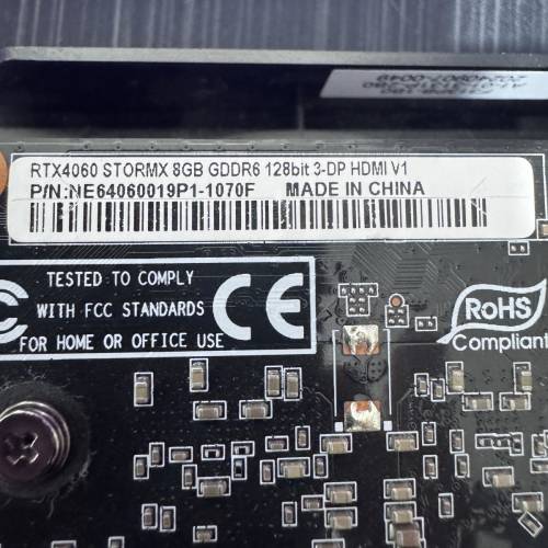 RTX 4060 8GB GDDR6 PALIT StormX 顯示卡