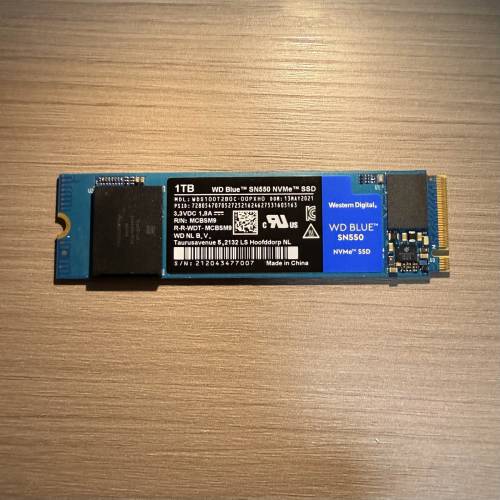 西數 WD Blue SN550 1TB NVMe M.2 SSD 送外置SSD盒